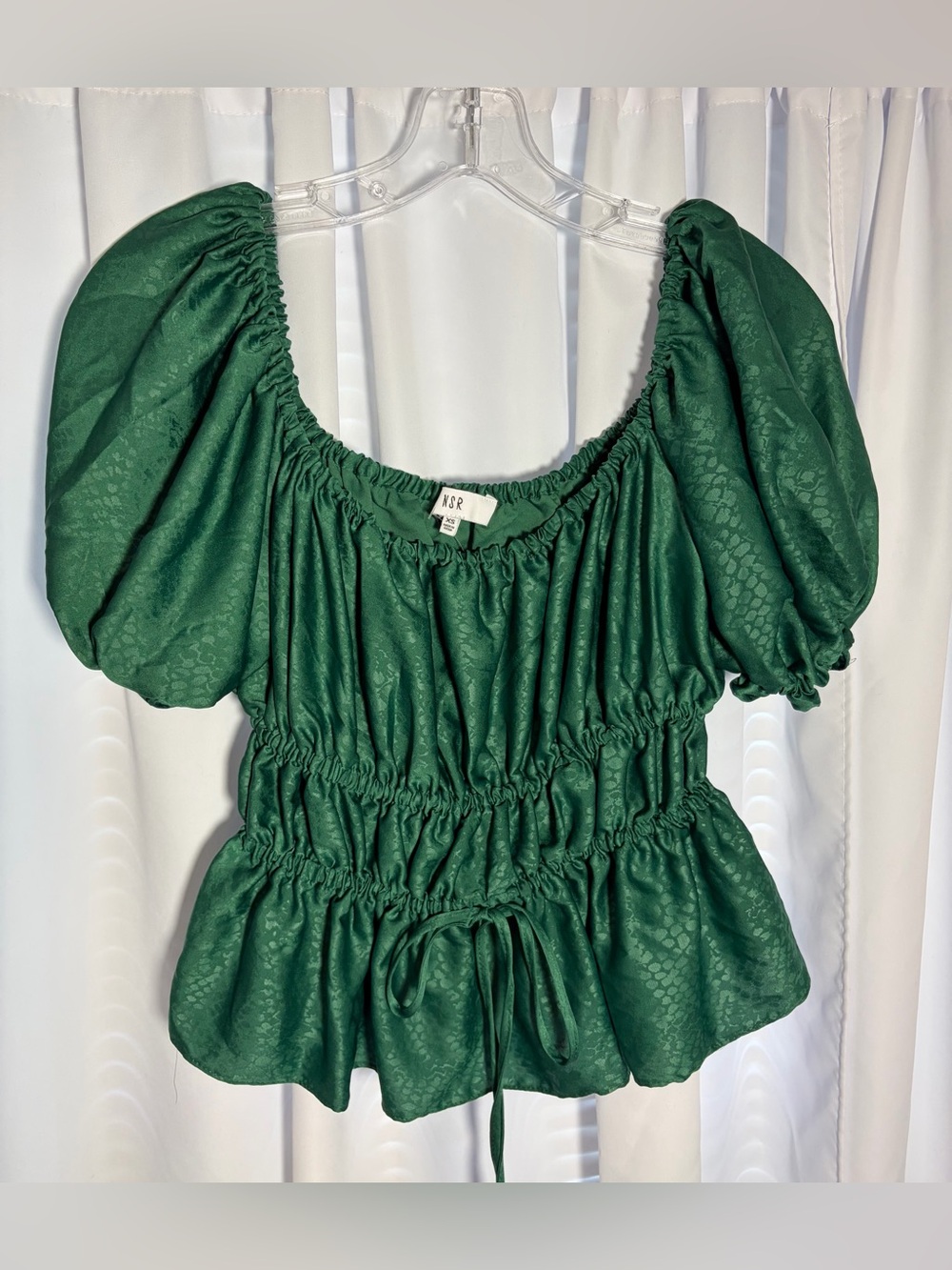 NSR Emerald Green Short Sleeve Top size XS